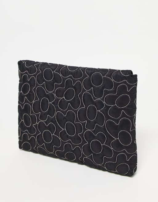 Damson Madder - Sort laptop-etui med blomsterbroderi , 3 af 4