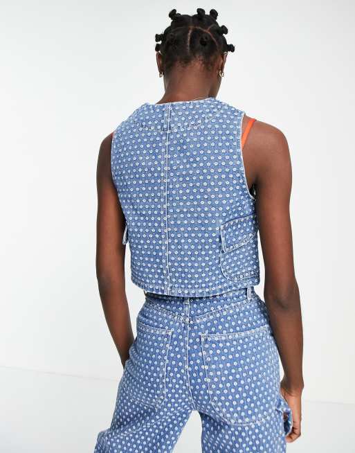 Damson Madder - Veston d'ensemble en jacquard fleuri - Bleu indigo, 2 de 4