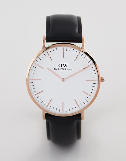 Daniel Wellington Classic Sheffield Leather Watch in Rose Gold 40mm