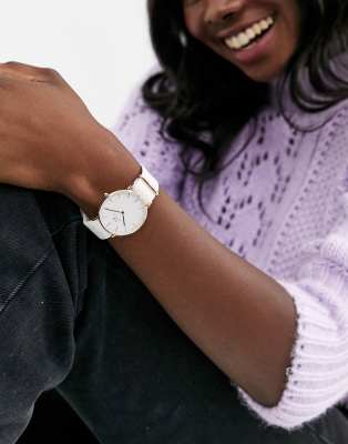 Daniel Wellington - DW00100309 Classic Dover - Horloge in wit | ASOS