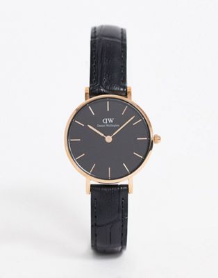 Daniel Wellington - Petite - Horloge in zwart en roségoud 28mm