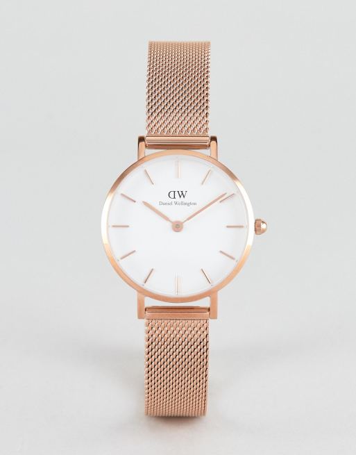 Wellington Petite Melrose White Mesh in Rose Gold | ASOS