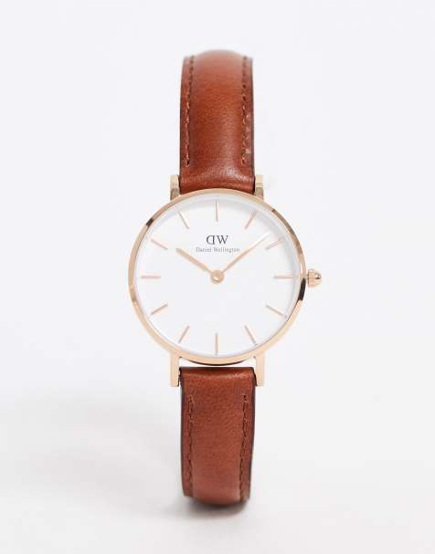 Daniel Wellington - Petite St Mawes - Montre 28 mm - Marron et or rose