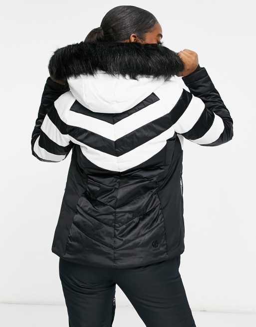 Dare 2b Bejewel II ski jacket in black/white