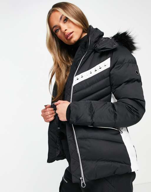 Dare 2b Bejewel II ski jacket in black/white | ASOS