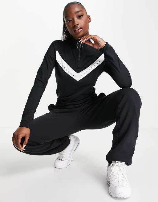 Dare 2b Bejewell II Core Stretch ski 1/4 zip base layer in black 