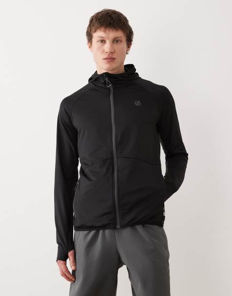 Dare 2b Breathable full zip hooded assimilate vi stretch midlayer in black - view 1