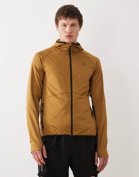 Dare 2b Breathable full zip hooded assimilate vi stretch midlayer in dark cumin - view 1
