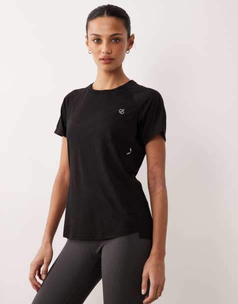 Dare 2b Breathable reflective nimble lightweight t-shirt in black