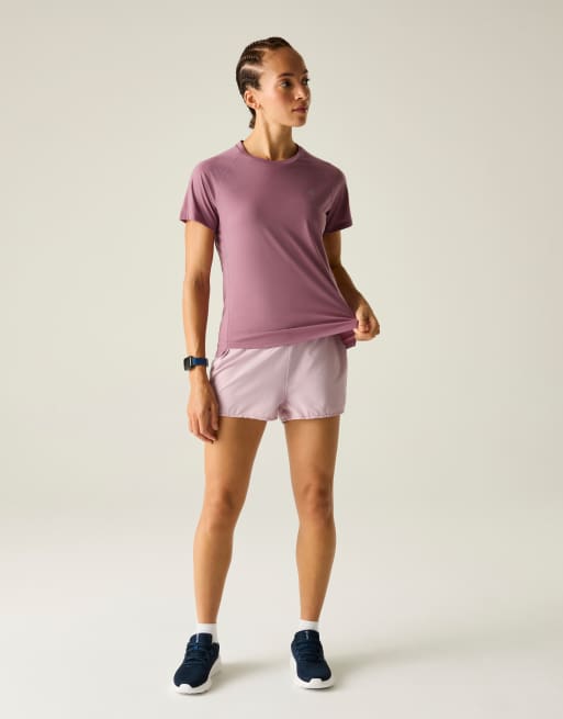 Dare 2b Breathable reflective nimble lightweight t-shirt in dusky orchid, 2 of 4