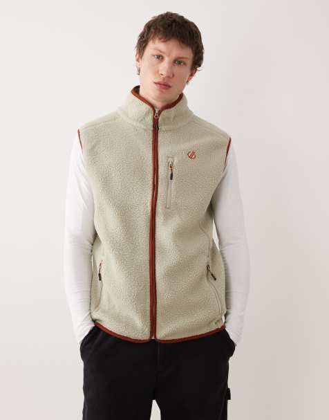 Dare 2b - Camber - Gilet termico in pile borg color pietra con zip - view 1