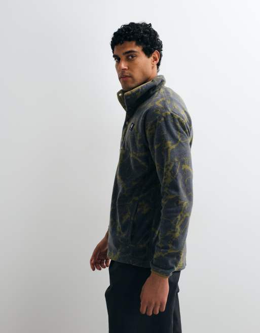 Dare 2b Cosy printed fleece in martini olive cracked print, 3 of 5