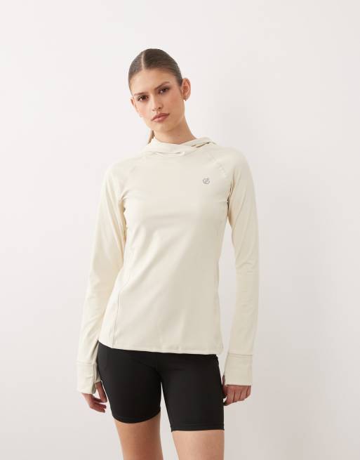 Dare 2b - Felpa con cappuccio super morbida ad asciugatura rapida color latte di mandorla