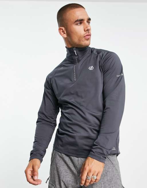 Dare 2b – Fuse Up II Core – Grå mellanlagersweatshirt med stretch och dragkedja vid halsen
