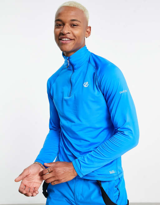 Dare 2b Fuse Up II Core stretch mid layer half zip sweat in blue