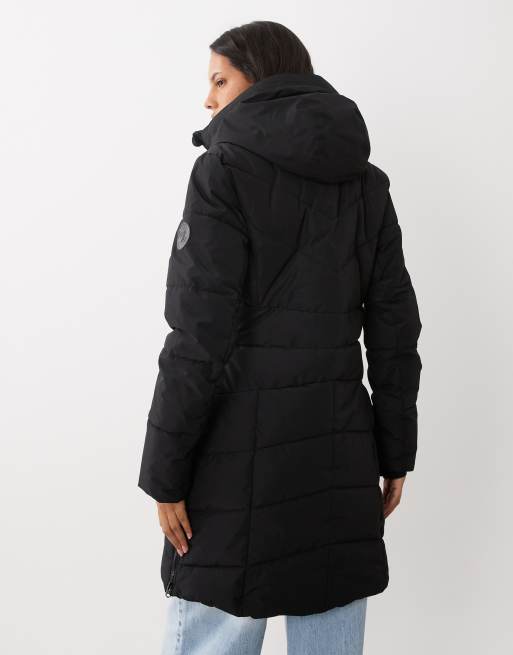 Dare 2b Glacier longline waterproof insulated jacket in black, 4 of 4