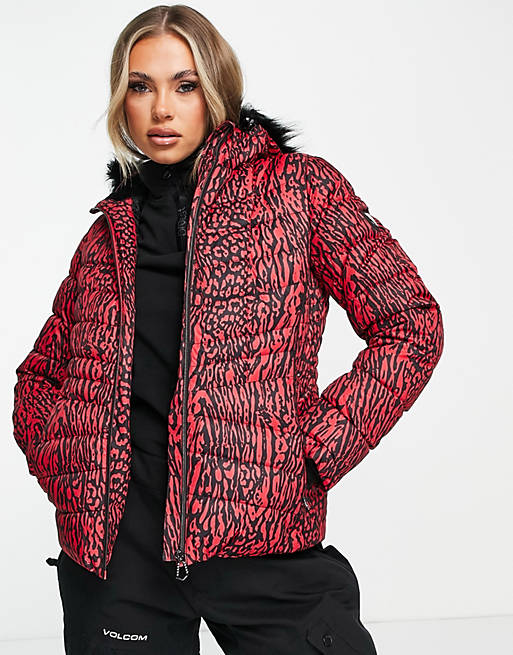 Dare 2b Glamorize II jacket in red leopard print