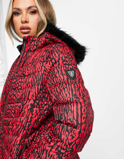 Dare 2b Glamorize II jacket in red leopard print