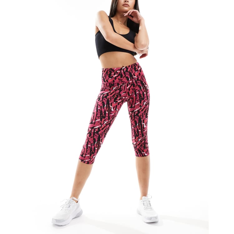 Dare 2b Influential 3 4 legging in neon pink zebra print ASOS