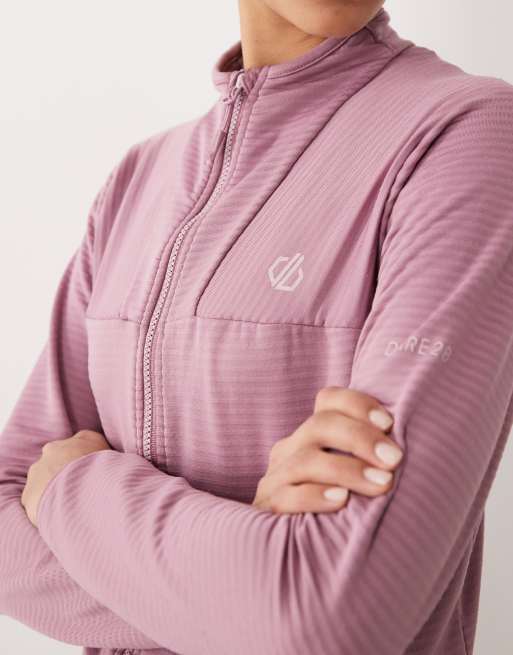 Dare 2b Lightweight full zip torrek stretch midlayer in dusky orchid, 4 of 4