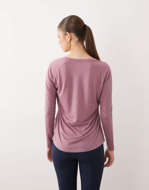 Dare 2b Lightweight quick-dry serenity long sleeved t-shirt in dusky orchid, 3 of 4