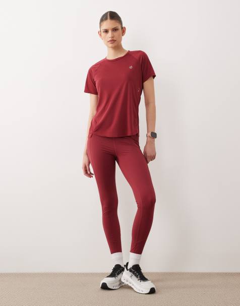 Dare 2b Lightweight sculpting power leggings in tibetan red - view 1
