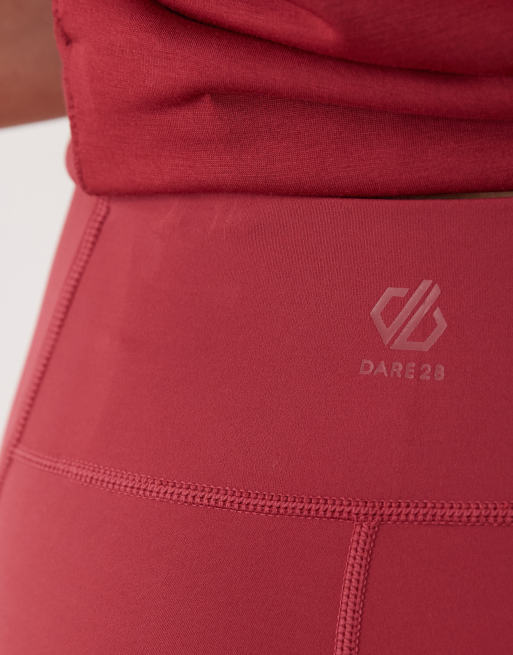 Dare 2b Lightweight sculpting power leggings in tibetan red, 4 of 5