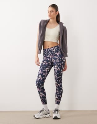 Dare 2b Lightweight squat-proof influential ii leggings in navy inky print-Blue