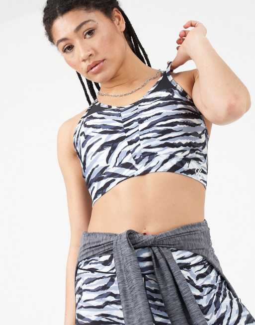 Dare 2b Mantra bra in black white zebra