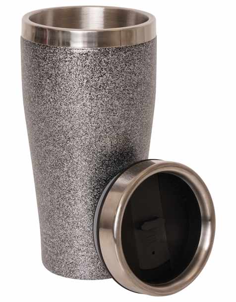 Dare 2b metal glitter mug in black - view 1