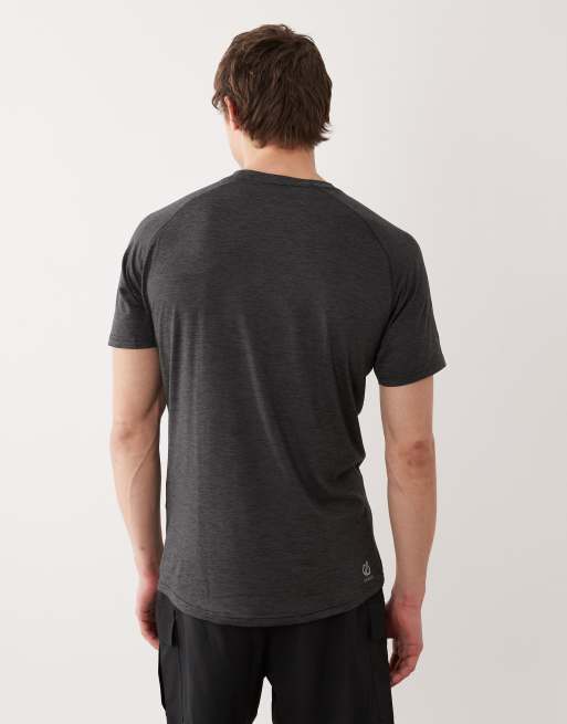 Dare 2b – Persist – Leichtes T-Shirt in meliertem Schwarz mit reflektierendem Detail, 3 von 5