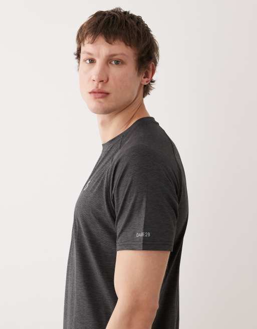 Dare 2b – Persist – Leichtes T-Shirt in meliertem Schwarz mit reflektierendem Detail, 4 von 5