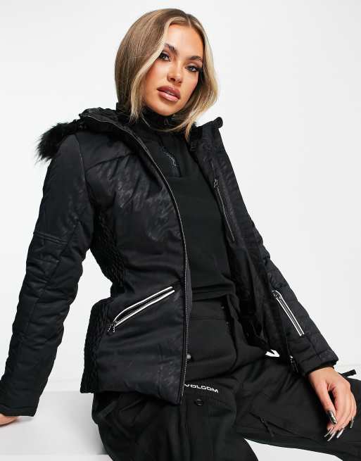 Dare 2b Prestige ski jacket in black dogtooth | ASOS