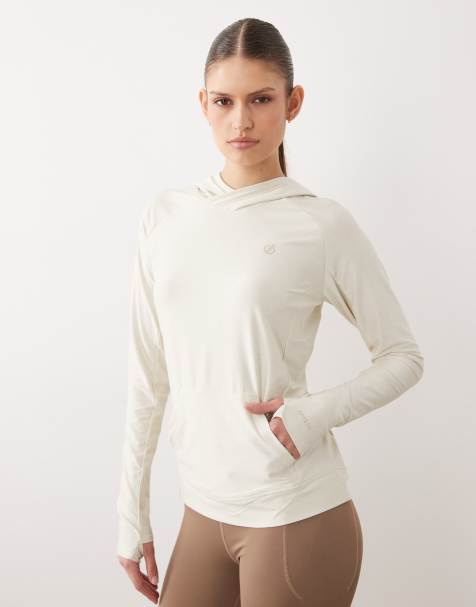 Dare 2b Quick-dry sprint city lightweight hoodie in almond milk - view 1