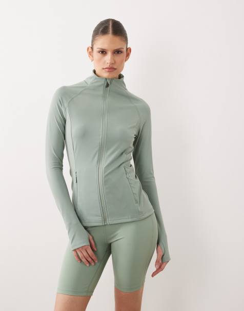 Dare 2b Quick-dry stretchy refresh full zip stretch midlayer in glacier green