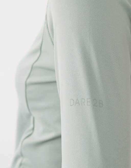 Dare 2b Quick-dry stretchy refresh full zip stretch midlayer in glacier green, 4 of 4