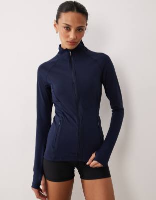 Dare 2b Quick-dry stretchy refresh full zip stretch midlayer in navy-Blue