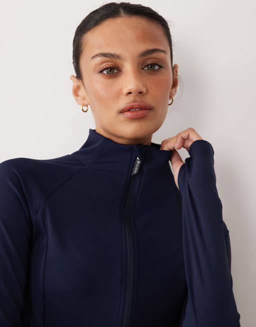 Dare 2b Quick-dry stretchy refresh full zip stretch midlayer in navy, 4 of 4