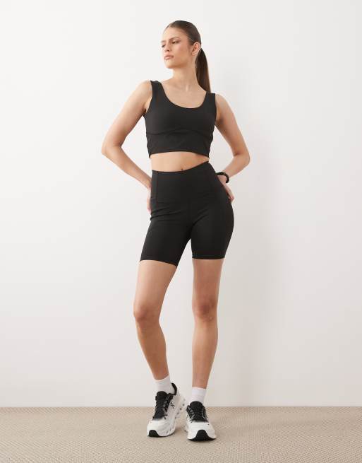 Dare 2b Quick-dry super-stretch refresh cropped tank in black, 4 of 4