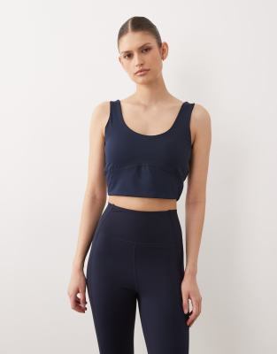 Dare 2b Quick-dry super-stretch refresh cropped tank in navy-Blue