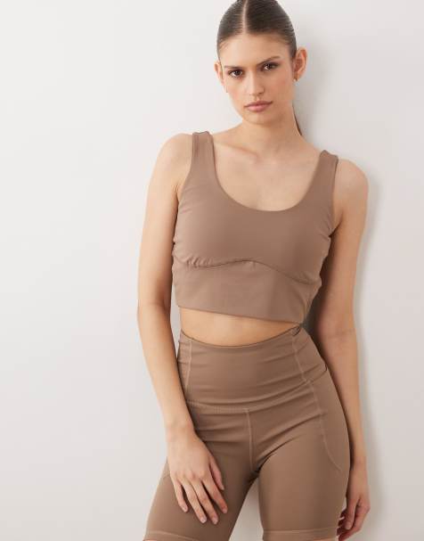 Dare 2b Quick-dry super-stretch refresh cropped tank in pine bark