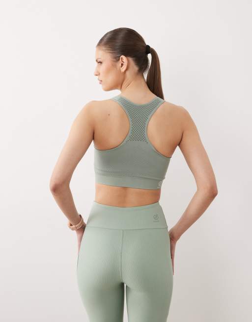 Dare 2b Racerback don't sweat it ii sports bra in glacier green, 2 of 4