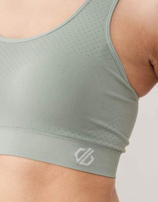 Dare 2b Racerback don't sweat it ii sports bra in glacier green, 3 of 4