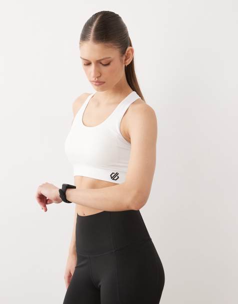 Dare 2b Racerback don't sweat it ii sports bra in white - view 1