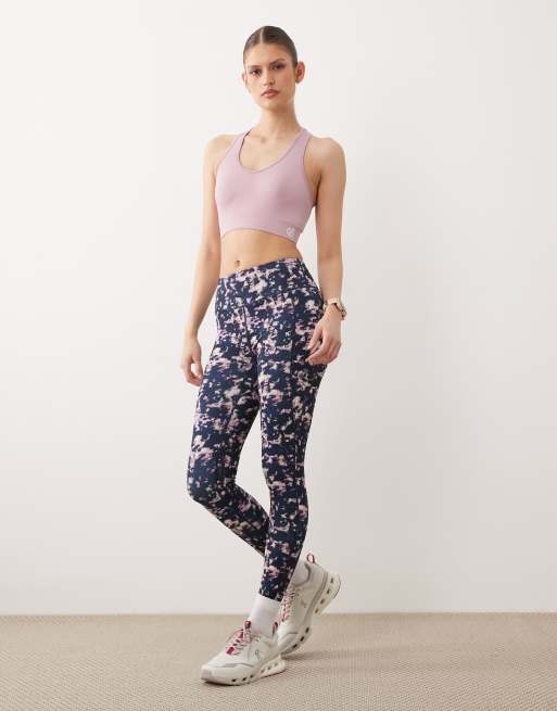 Dare 2b Racerback react sports bra in mauve shadow, 2 of 4