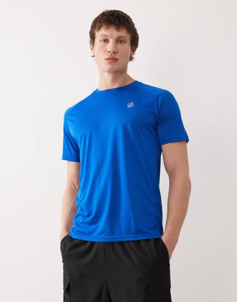 Dare 2b Reflective lightweight accelerate fitness t-shirt in oxford blue