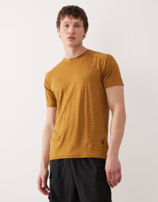 Dare 2b Reflective lightweight persist t-shirt in dark cumin-Brown