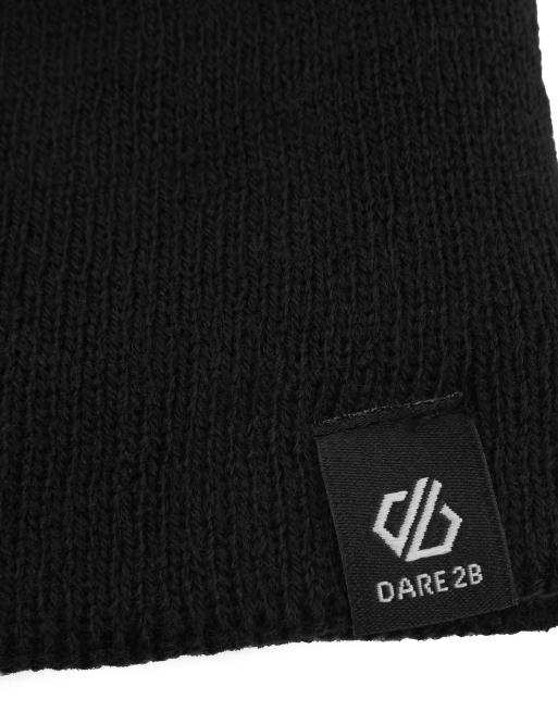 Dare 2b Rethink embroidered fleece-lined beanie in black, 4 of 4