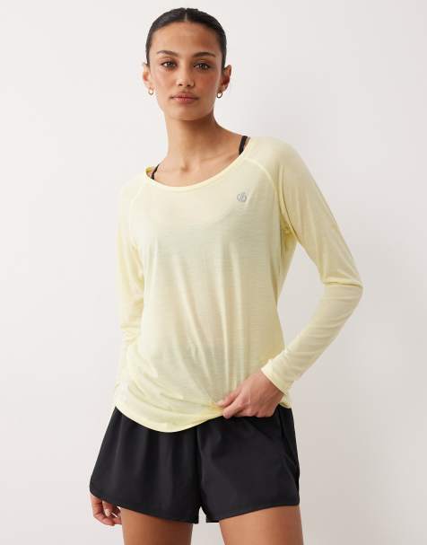 Dare 2b – Serenity – Leichtes, schnelltrocknendes, langärmliges Shirt in Wachsgelb - view 1