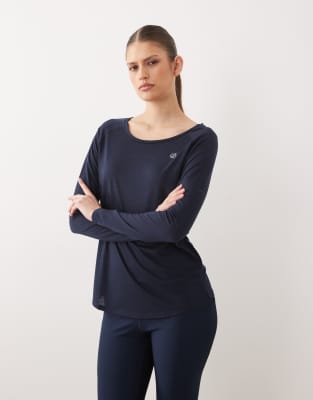 Serenity - T-shirt à manches longues en tissu léger à séchage rapide - Bleu marine 48